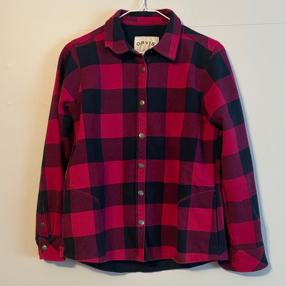 Orvis Tops - Orvis woman’s  Red and Black Checkered Shirt/jacket. Shacket. Small. 💯 cotton.